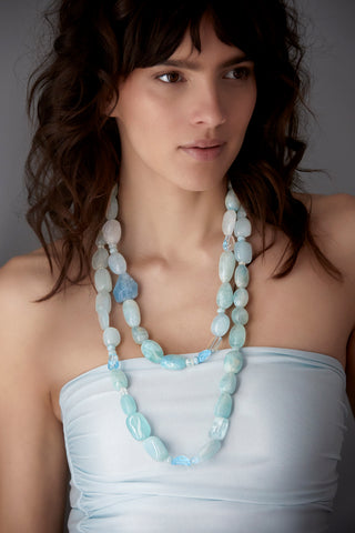 Medium Aquamarine Glow Necklace