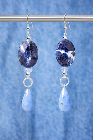 Blue Jean Drop Earrings