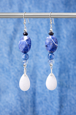 Indigo Blue Jean Earrings