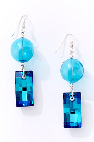 Poolside Turquoise Blue Pop Earrings