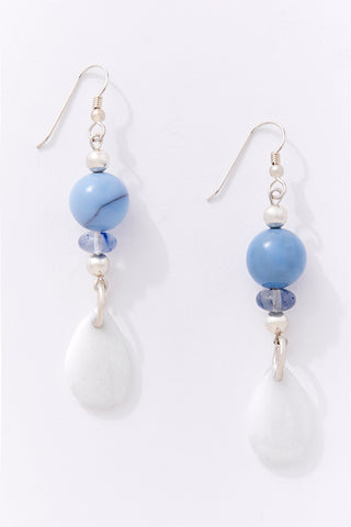 Sky Blue Owyhee Denim Opal Earrings
