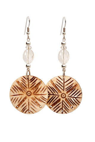 CRYSTAL QUARTZ FOUR DIRECTIONS EARRINGS