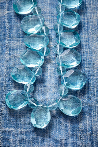 Dreamy Aqua Quartz Briolette Choker