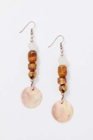 SMALL GOLDEN SAND GODDESS EARRINGS