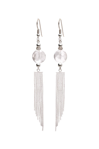 WHITE EVENING MOONLIGHT EARRINGS