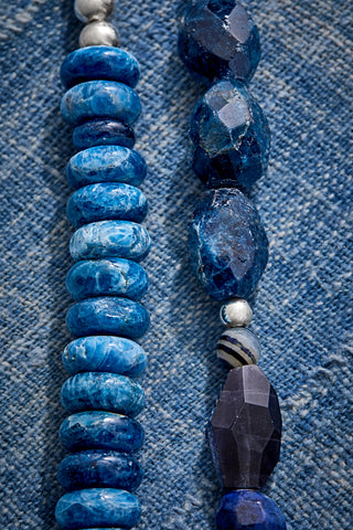 Denim Patchwork Choker Necklace