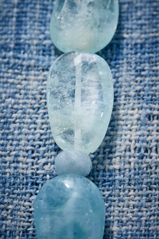 Aquamarine and Light Blue Topaz Glow Necklace