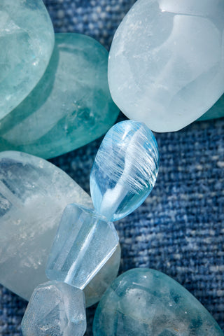 Aquamarine and Light Blue Topaz Glow Necklace