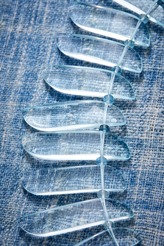 Translucent Aqua Quartz Fan Choker Necklace