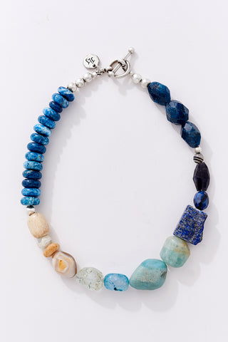 Denim Patchwork Choker Necklace