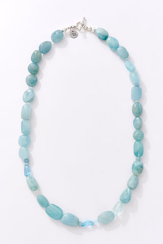Long Aquamarine Glow Necklace