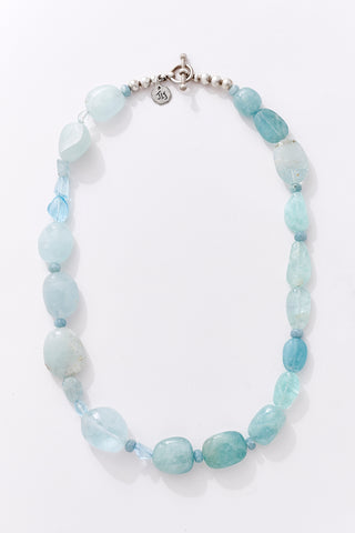 Aquamarine and Light Blue Topaz Glow Necklace