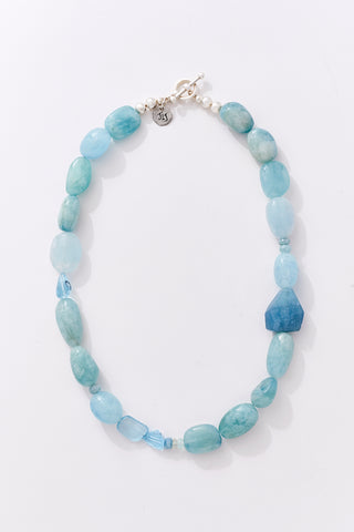 Medium Aquamarine Glow Necklace