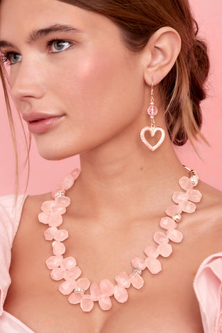 THE ROSE QUARTZ PRINCESS BRIOLETTE NECKLACE