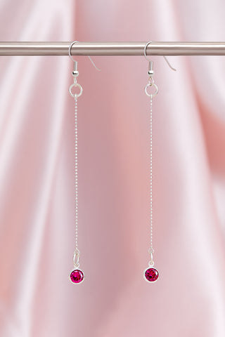 THE ESSENTIAL SKINNY EARRING IN RUBY