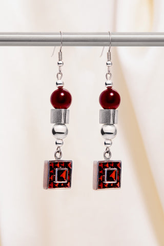 HESSONITE GARNET PASSION EARRINGS