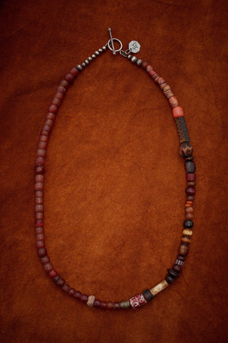 CAMPFIRE EARTH BURGUNDY VINEYARD NECKLACE