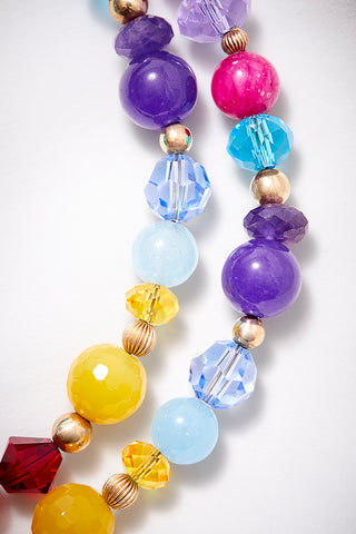 SOFT DREAMY NECKLACE WITH MESMERIZING LOLLIPOP BLUE PENDANT