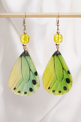 14K GOLD YELLOW BUTTERFLY EARRINGS