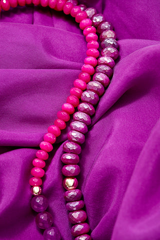 LONG PINK AND FUSHIA MAGICAL JOURNEY NECKLACE
