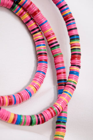 PINK STRIPE CANDY NECKLACE