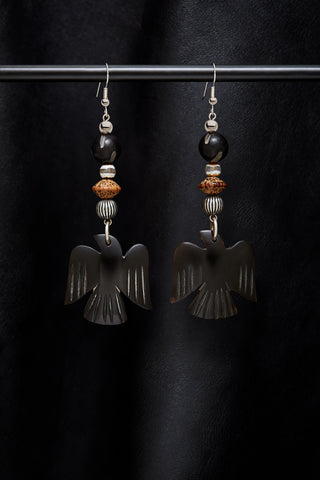 BLACK THUNDERBIRD EARRINGS