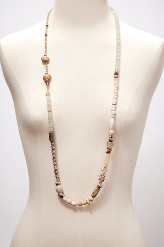 CRYSTAL QUARTZ AND MOONSTONE SOUTHWEST SUN NECKLACE