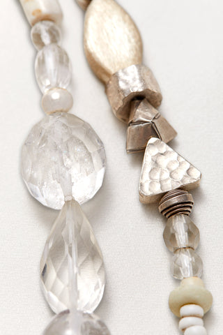 ILLUMINATIONS CRYSTAL QUARTZ AND STERLING SILVER MULTI-STRAND NECKLACE