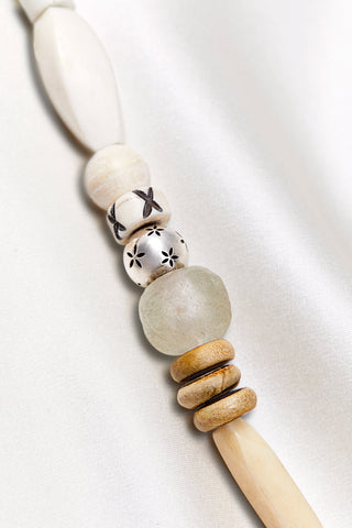 CRYSTAL QUARTZ AND MOONSTONE SOUTHWEST SUN NECKLACE