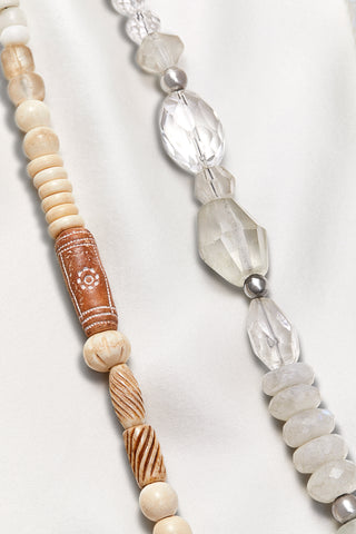 LONG CRYSTAL QUARTZ SOUTHWESTERN FIESTA NECKLACE