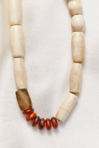 LONG CRYSTAL QUARTZ SOUTHWESTERN FIESTA NECKLACE