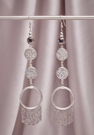 SILVER DOUBLE MOONLIGHT EARRINGS
