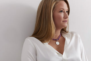PURPLE AMETHYST LOVE NECKLACE