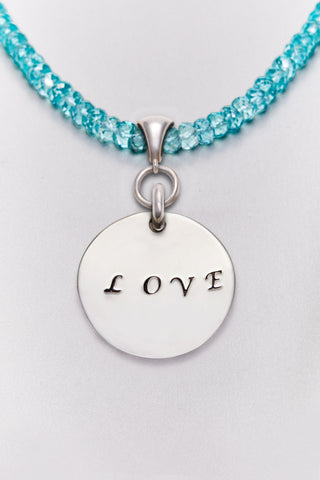 APATITE BLUE LOVE NECKLACE