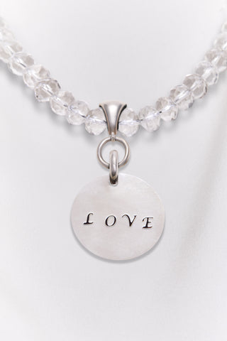 CRYSTAL QUARTZ LOVE NECKLACE