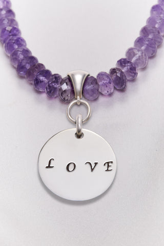 PURPLE AMETHYST LOVE NECKLACE