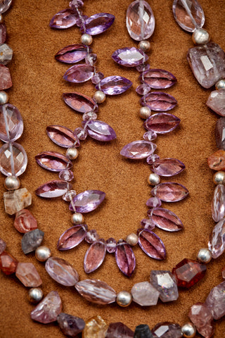 COWGIRL AND LILAC MULTI-STRAND NECKLACE