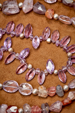COWGIRL AND LILAC MULTI-STRAND NECKLACE