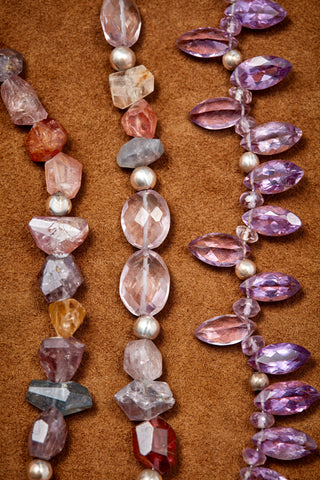 COWGIRL AND LILAC MULTI-STRAND NECKLACE