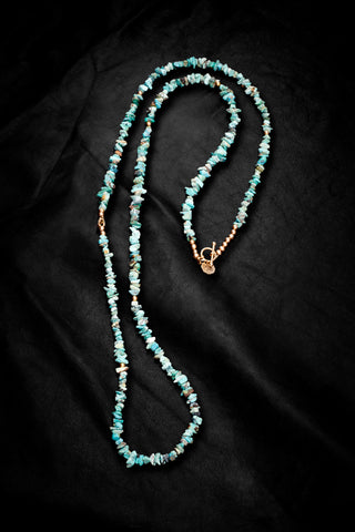 14K GOLD TURQUOISE NECKLACE