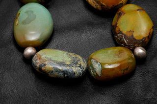 EXOTIC OLIVE AND HONEY TURQUOISE CHOKER NECKLACE