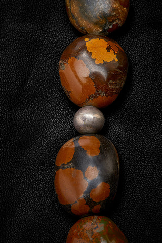 MAHOGANY AND OCHRE TURQUOISE NECKLACE