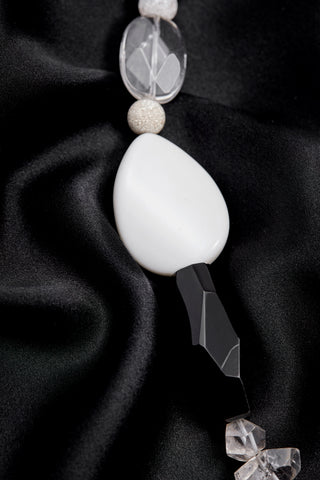 BLACK AND WHITE TUXEDO NECKLACE