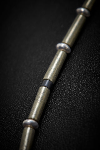 MODERN SILVER TUXEDO NECKLACE