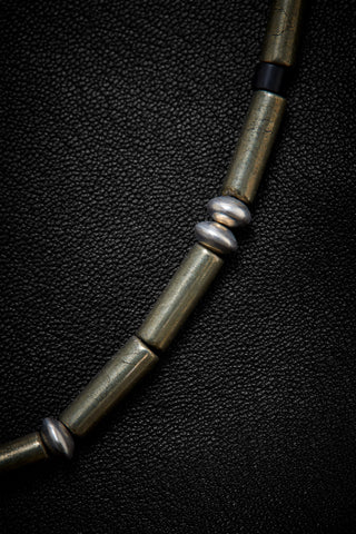 MODERN SILVER TUXEDO NECKLACE